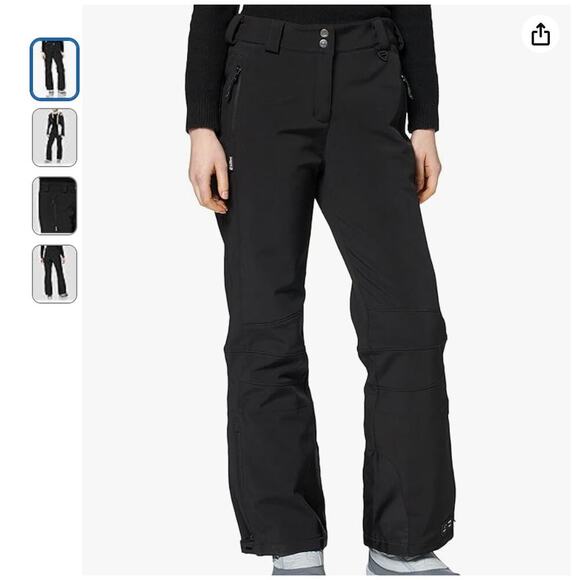 Killtec Natalya Women's Soft Shell Trousers Removable Straps & Edge Protector 8 - Picture 1 of 5